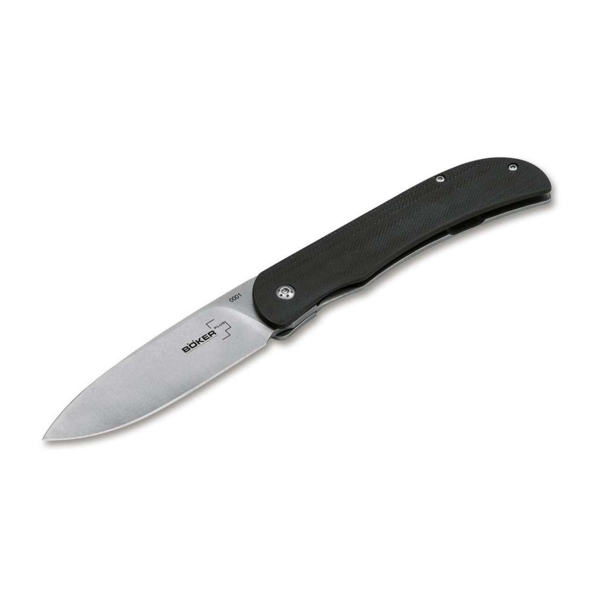 Briceag flipper frontal Boker Plus Exskelibur I Framelock Steel, maner G10 / otel inoxidabil, lama D2