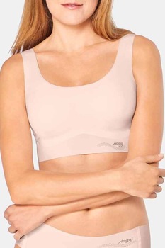 Sutien, Sloggi Zero Feel Top EX, Alb/Roz pal Sutien, Sloggi Zero Feel Top EX, Alb/Roz pal