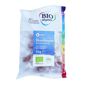 Bomboane Eco, cu miere si cimbru, 50g Bomboane Eco, cu miere si cimbru, 50g