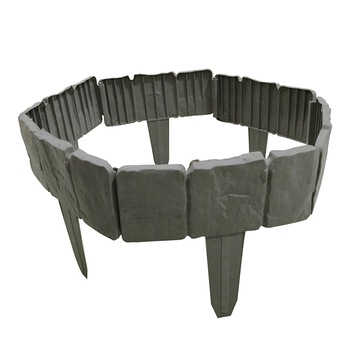 Set 10 bucati de gard pentru gradina Anself, Imita piatra, 25 x 23 cm Set 10 bucati de gard pentru gradina Anself, Imita piatra, 25 x 23 cm