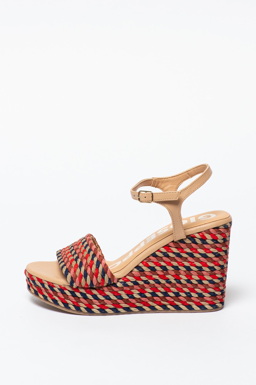 Gioseppo, Sandale wedge cu insertii de piele Borba