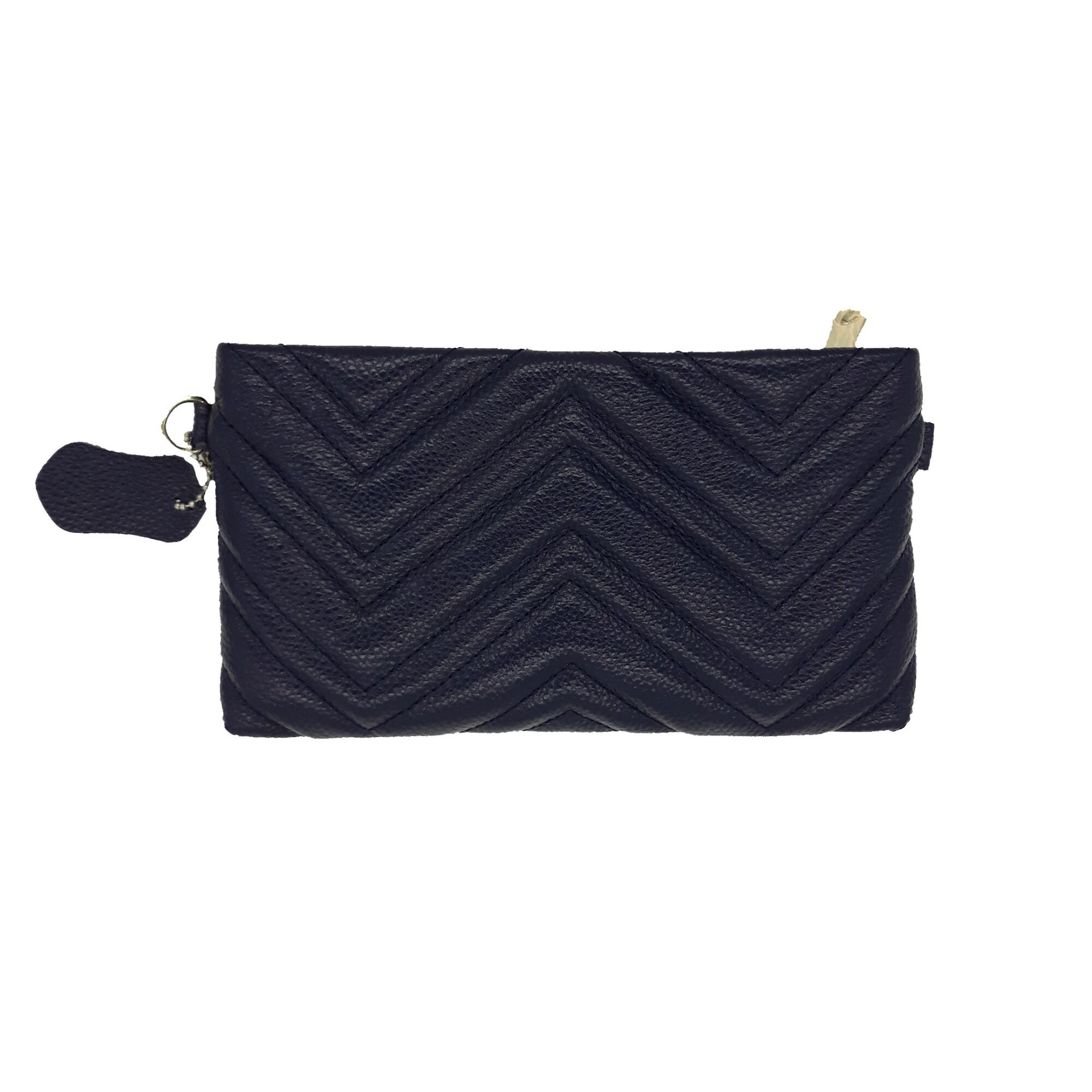 Geanta mica dama, din piele naturala, bleumarin, dimensiune 21x12x4 cm