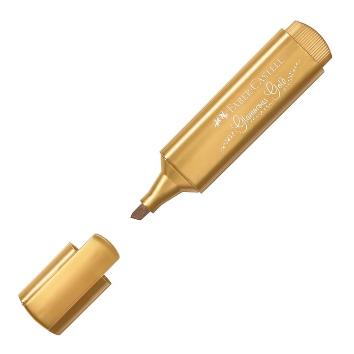 Текст Маркер Faber-Castell 1546, Металик, Златист
