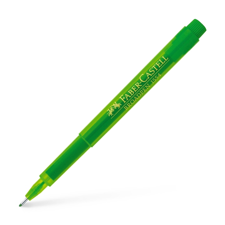 Fineliner Faber-Castell Broadpen 1554, 0,8 mm, verde deschis