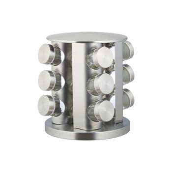 Set 12 recipiente condimente cu suport rotativ,inox Set 12 recipiente condimente cu suport rotativ,inox