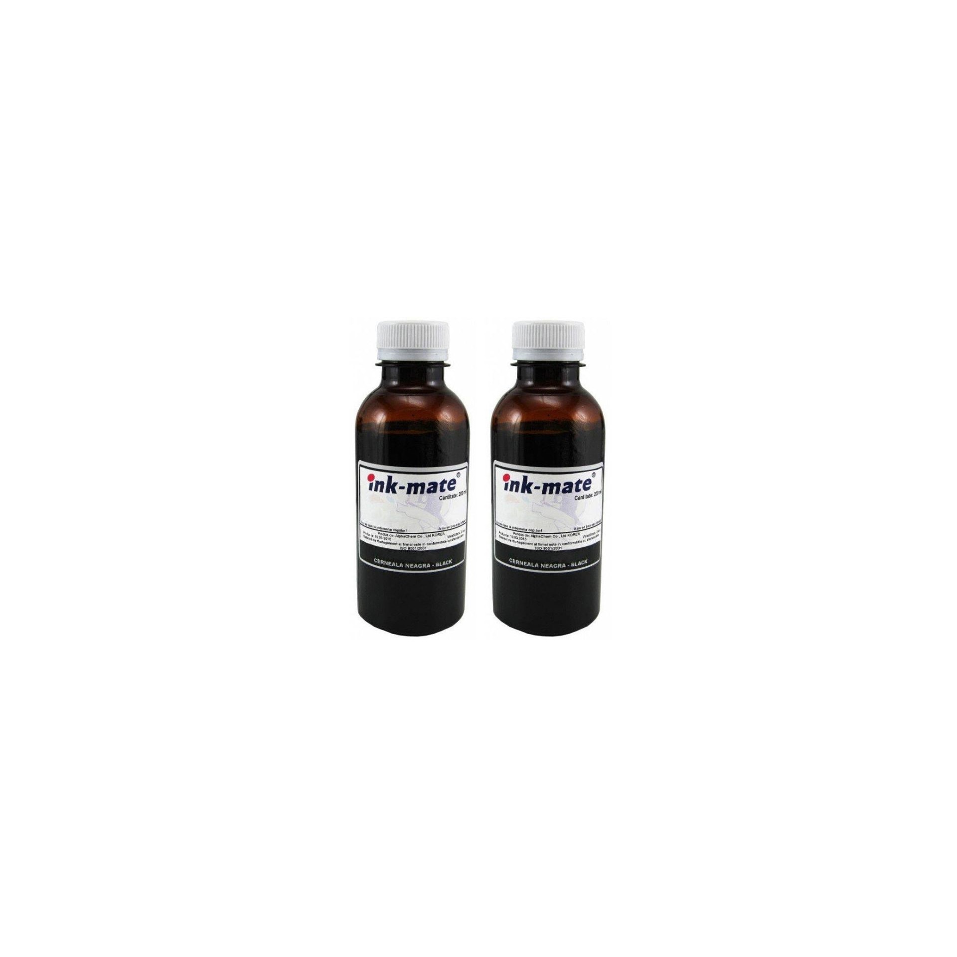 Pachet flacon refill cerneala negru x2 Ink-Mate 200ml compatibil HP 1VV21AE (GT53XL)