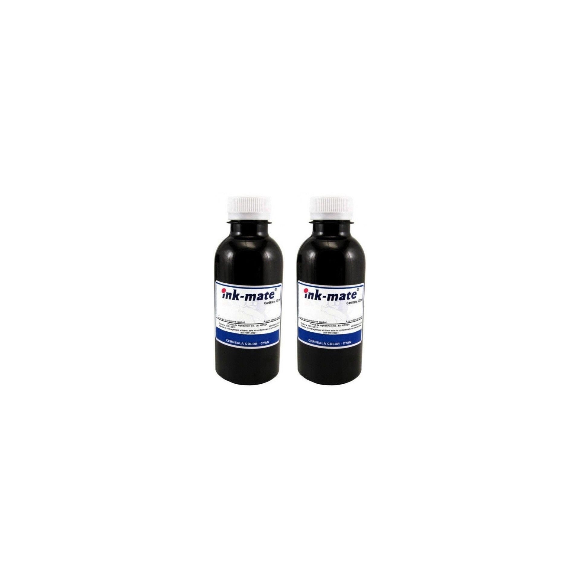 Pachet flacon refill cerneala cyan x2 Ink-Mate 200ml compatibil HP 3YM60AE (305)