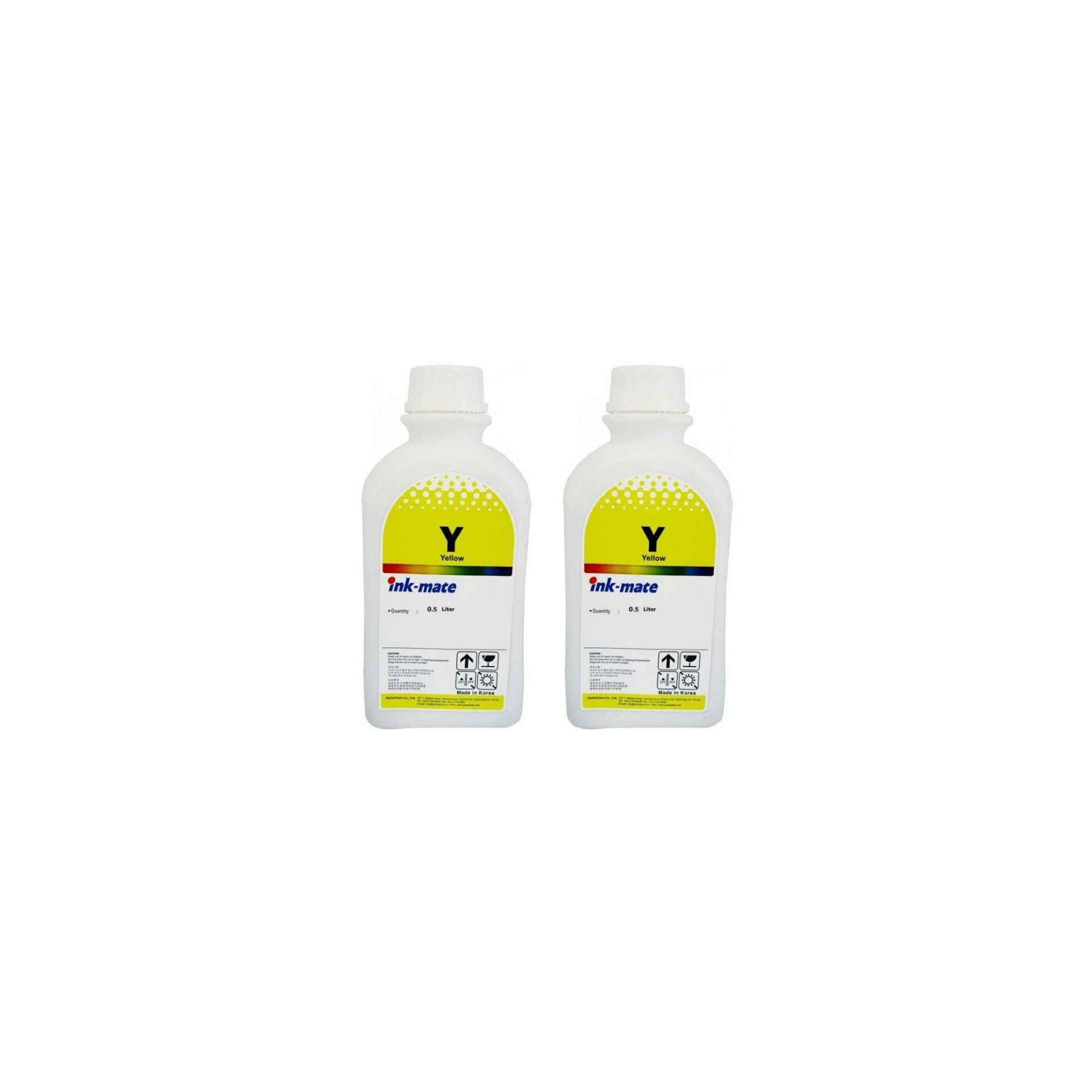 Pachet flacon refill cerneala galben x2 Ink-Mate 500ml compatibil HP 3YM60AE (305)