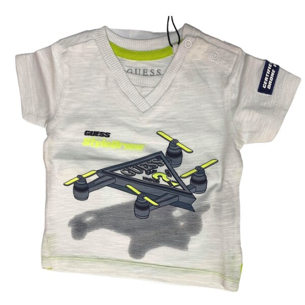 Tricou baieti Guess, gri, model drona