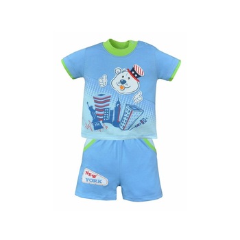 Compleu 2 piese de vara pentru baieti Koala Dyzio 1987T, Albastru Compleu 2 piese de vara pentru baieti Koala Dyzio 1987T, Albastru