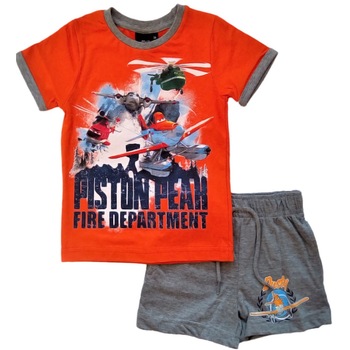 Set tricou cu maneca scurta si pantalon scurti, Disney Planes,, Portocaliu, 128 CM Set tricou cu maneca scurta si pantalon scurti, Disney Planes,, Portocaliu, 128 CM