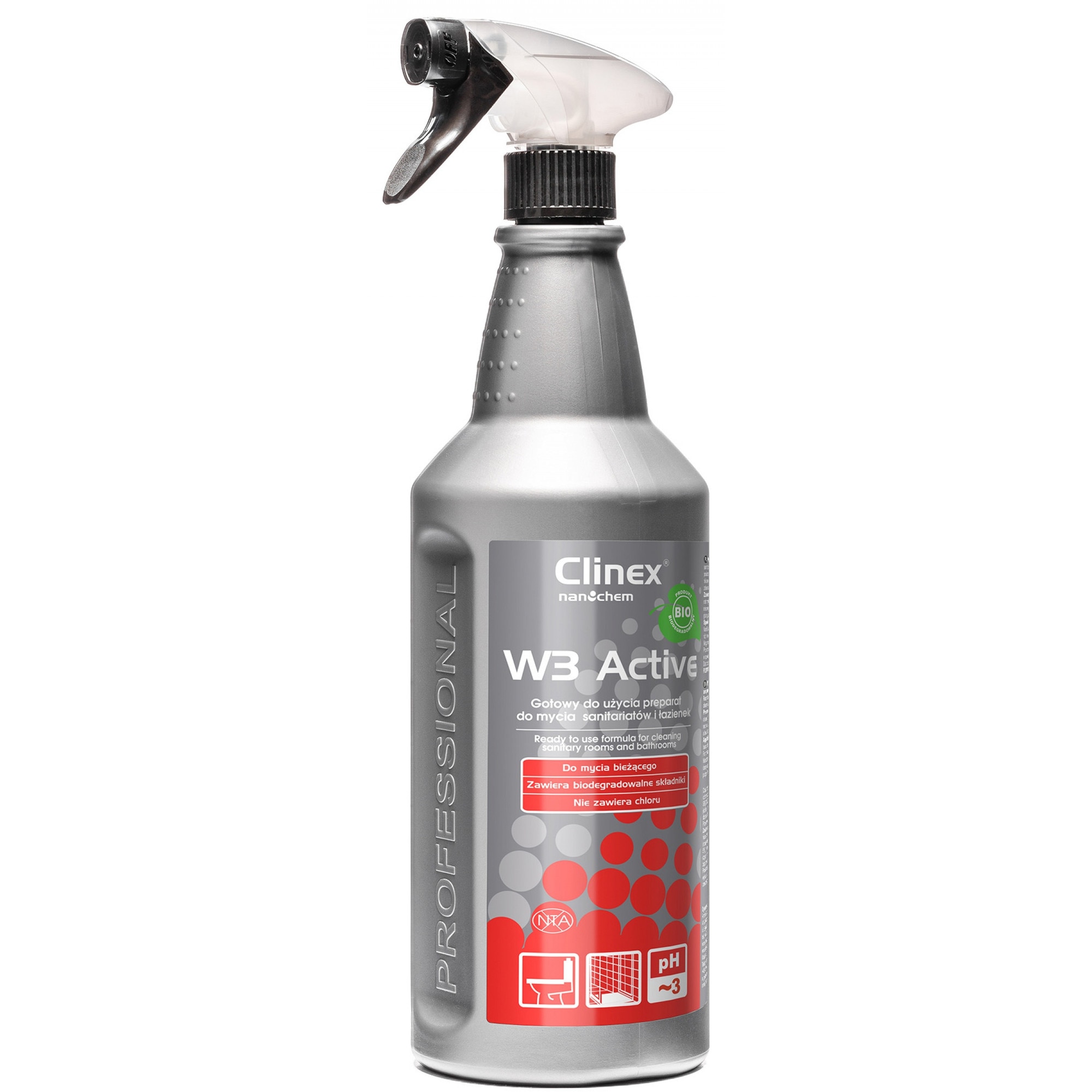 Clinex W3 Active Bio, 1 Litru, Cu Pulverizator, Detergent Lichid