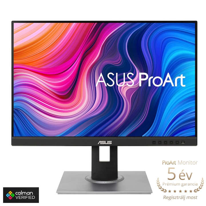 ASUS ProArt Display PA248QV Professional Monitor, 24.1, IPS, 1920 x 1200, 100% sRGB, 100% Rec.709, Calman Verified, ProArt Preset, ProArt Palette, Ergonomikus állvány