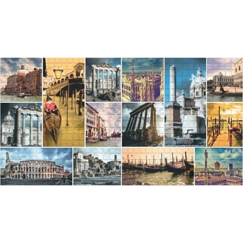 Panouri Decorative Mosaic Roman Holiday, PVC, set 10 bucati, suprafata totala acoperita 4.58 mp Panouri Decorative Mosaic Roman Holiday, PVC, set 10 bucati, suprafata totala acoperita 4.58 mp