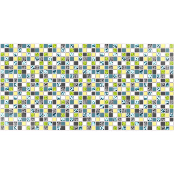 Panouri Decorative Mosaic Blue Rose, PVC, set 10 bucati, suprafata totala acoperita 4.59 mp