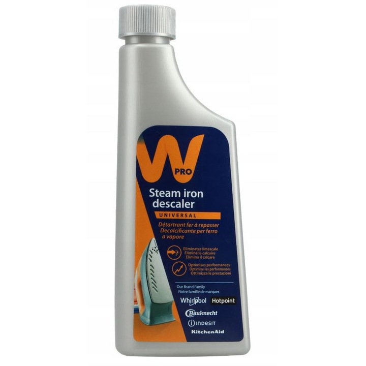 Solutie anticalcar pentru fier de calcat Wpro 484000008791, 250 ml