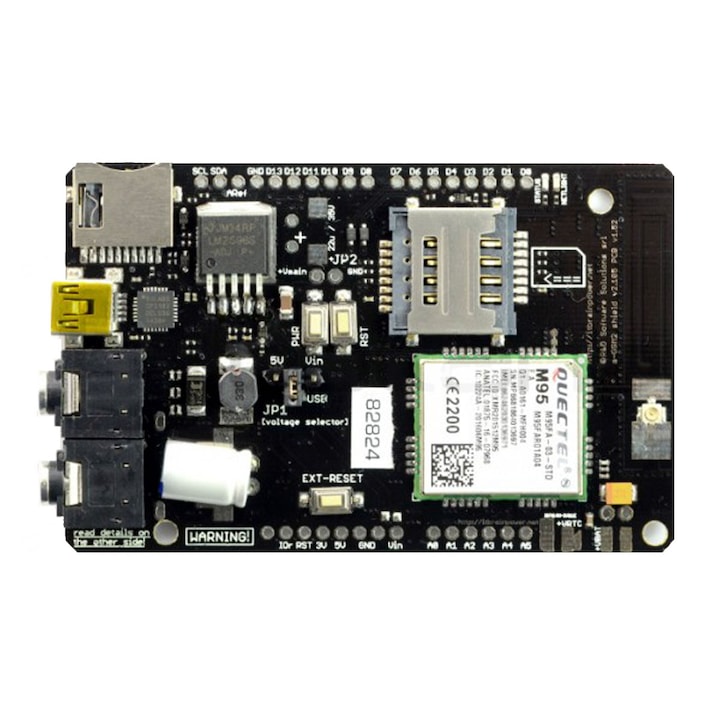 GSM GPRS модем интегрирана антена, двойна SIM, USB, micro SD - a-gsmII - съвместим с Arduino и Raspberry PI