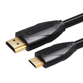 Cablul Mini HDMI la HDMI,Full HD 1080P , Placat cu aur , 1 metru,Vention Cablul Mini HDMI la HDMI,Full HD 1080P , Placat cu aur , 1 metru,Vention