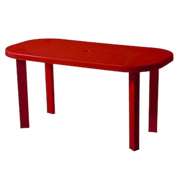 Masa ovala , rosie , 135X82X75 cm Masa ovala , rosie , 135X82X75 cm