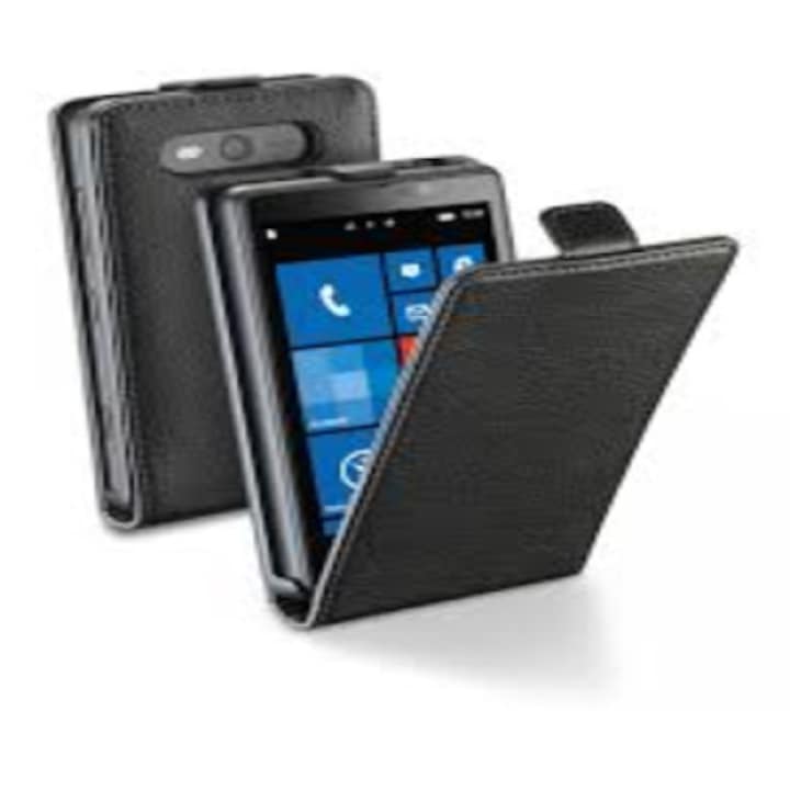 Калъф за телефон Cellular Line Flap Essential, Nokia Lumia 820, Черен