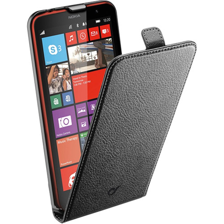 Калъф за телефон Cellular Line Flap Essential, Nokia Lumia 1320, Черен