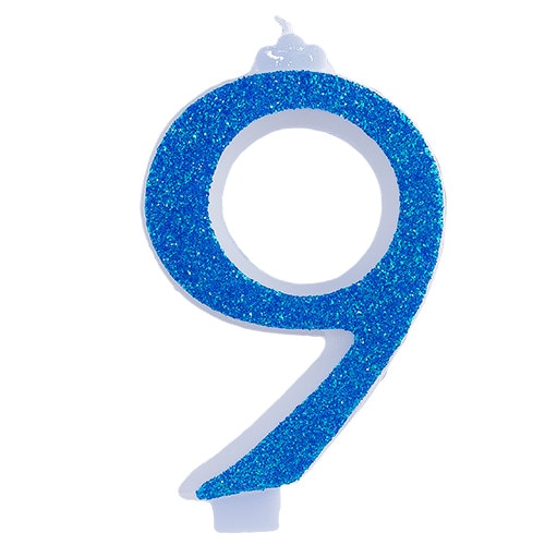 Lumanare albastru cifra 