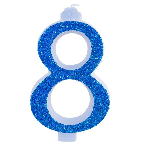 Lumanare albastru cifra 