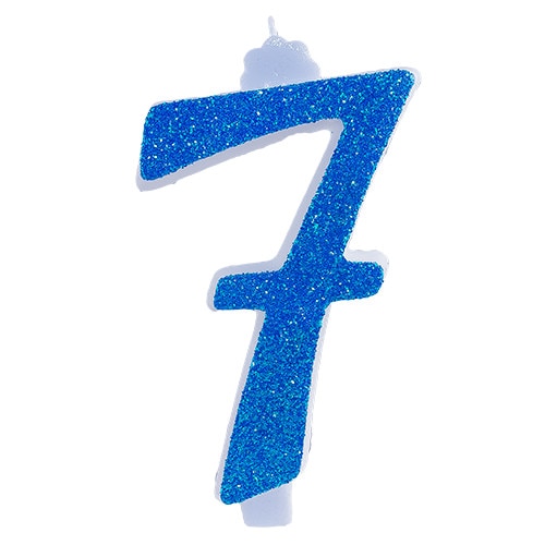 Lumanare albastru cifra 