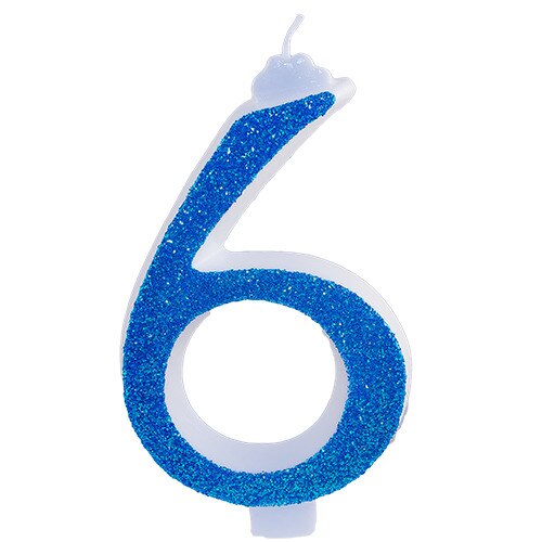 Lumanare albastru cifra 