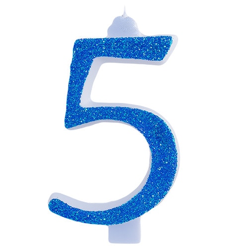 Lumanare albastru cifra 