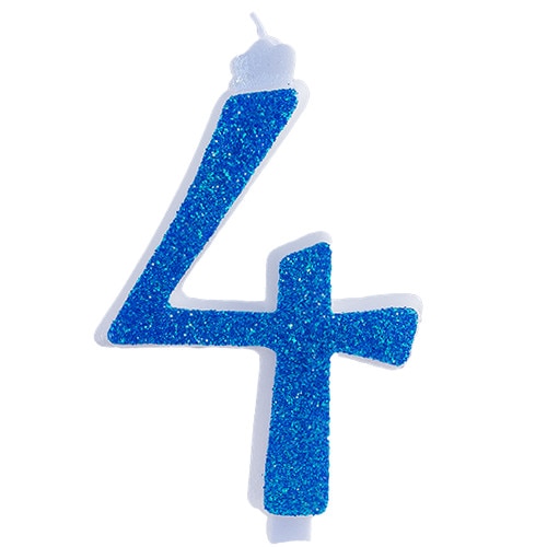 Lumanare albastru cifra 