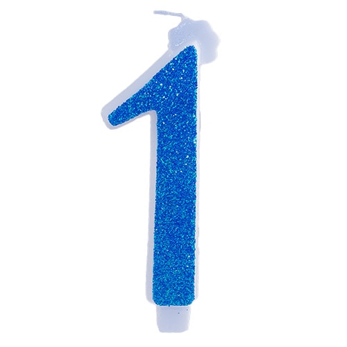 Lumanare albastru cifra 