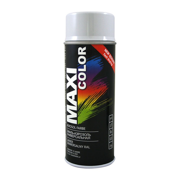 Spray vopsea universala Mark.B7 Maxi Color Ral 7035 400 ml, Acrilic, Alb