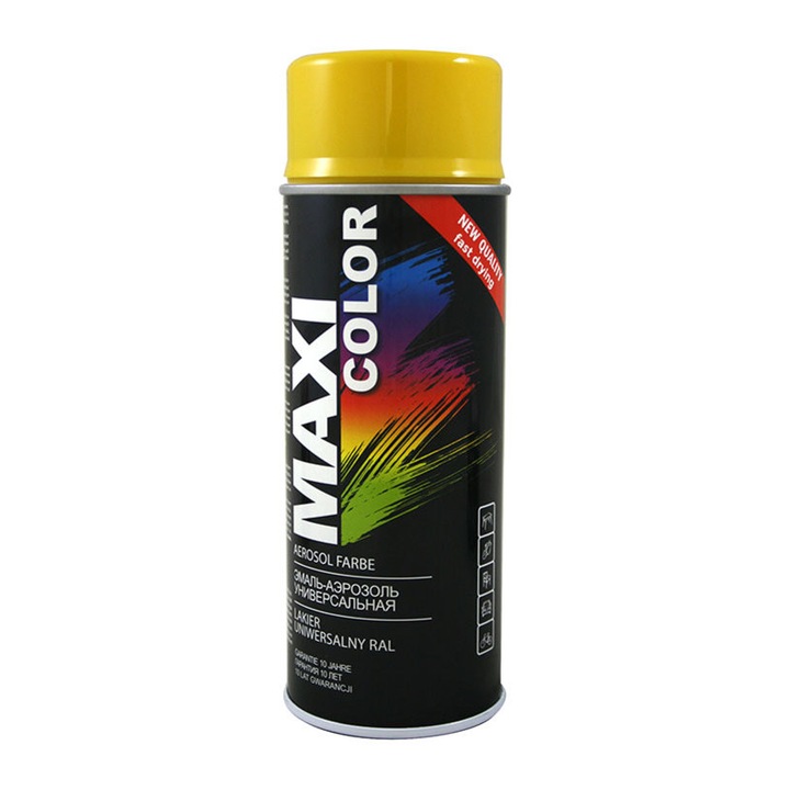 Spray vopsea Mark.B7 Maxi Color Ral 1021 400 ml, Acrilic, Galben