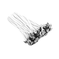 Set 50 buc, fitile cerate pentru lumanari, 8 cm, albe