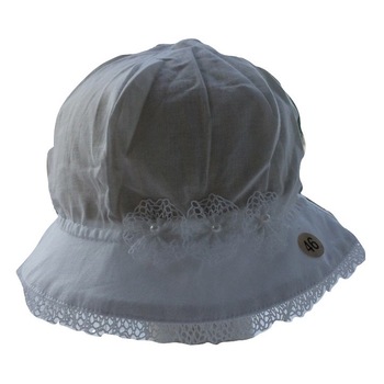 Palarie fete Marika,model Adrianka ML0207, alba, marime 46 cm Palarie fete Marika,model Adrianka ML0207, alba, marime 46 cm