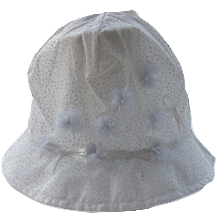 Palarie fete Marika, ML0490, alba, marime 46 cm