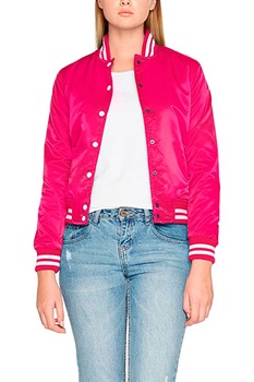Geaca de dama Urban Classic Shiny College Jacket, XS, ciclamen Geaca de dama Urban Classic Shiny College Jacket, XS, ciclamen