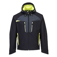 jacheta de lucru si protectie softshell negru model nou unisex buzunare gluga detalii reflectorizante marimea m imagen 10_0_
0