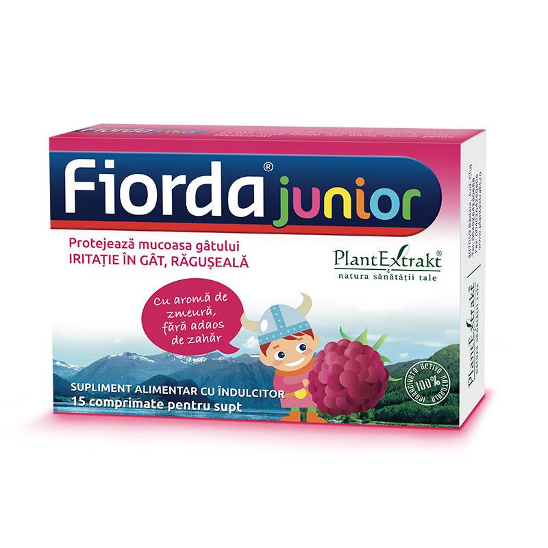 Supliment alimentar, Fiorda junior, zmeura, 30 comprimate
