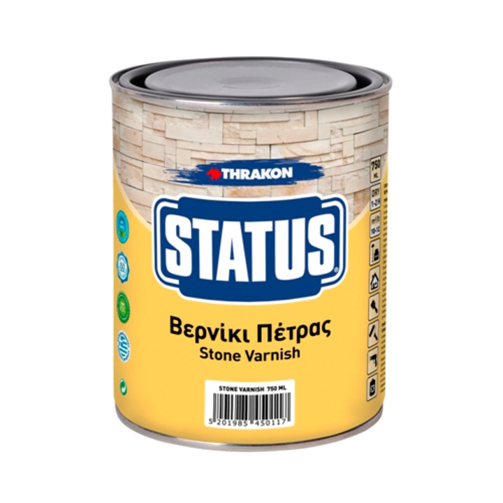 Lac acrilic pentru piatra Status Stone Varnish, transparent, 2.5l