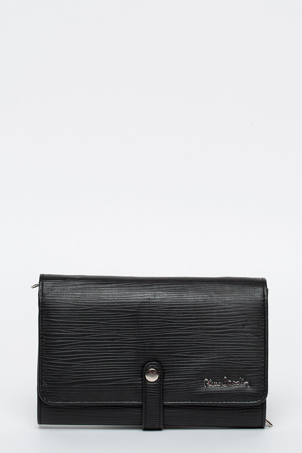 Pierre Cardin,Portofel de piele, cu bareta pentru incheietura Tilak, Negru
