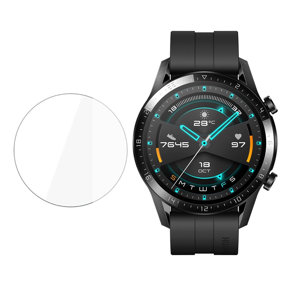 Set 3xFolie Policarbonat 3MK Arc pentru Huawei Watch GT2 (42 mm), Full Cover, Transparenta
