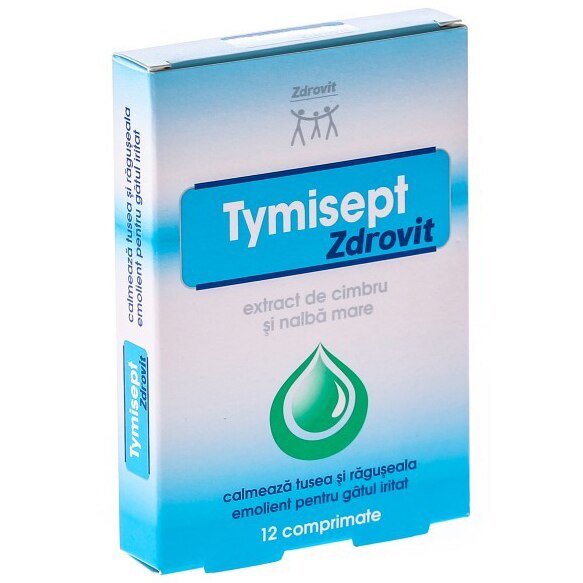 Supliment alimentar Thymisept Zdrovit, 12 comprimate