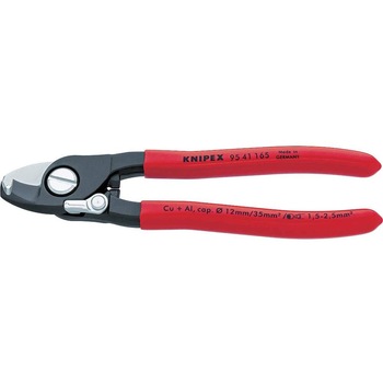 Foarfeca pentru taiat cablu cu functie dezizolare, KNIPEX, 165 mm Foarfeca pentru taiat cablu cu functie dezizolare, KNIPEX, 165 mm