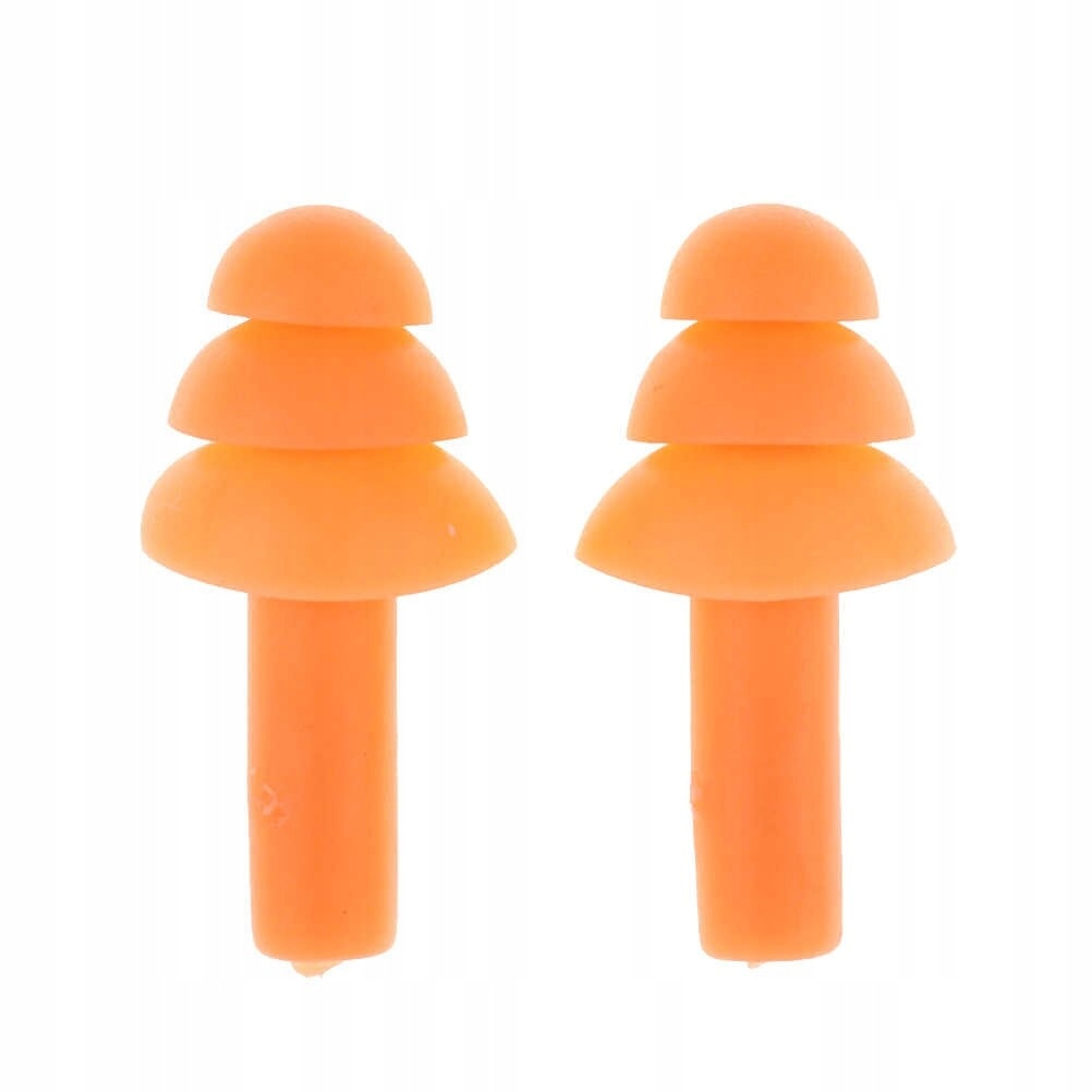 Dopuri de urechi siliconice portocalii, set 2 bucati