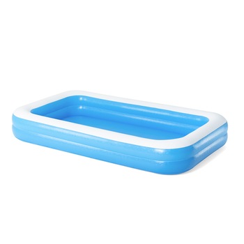 Piscina gonflabila pentru adulti sau familia, in forma de dreptunghi cu dimensiunea de 305 x 183 x 46 cm, albastra , pentru interior sau exterior, ATS Piscina gonflabila pentru adulti sau familia, in forma de dreptunghi cu dimensiunea de 305 x 183 x 46 cm, albastra , pentru interior sau exterior, ATS