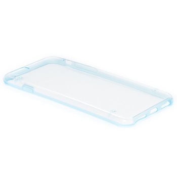 Husa Iphone 6, Transparenta cu rama bleu, Silicon Ultra Subtire Husa Iphone 6, Transparenta cu rama bleu, Silicon Ultra Subtire