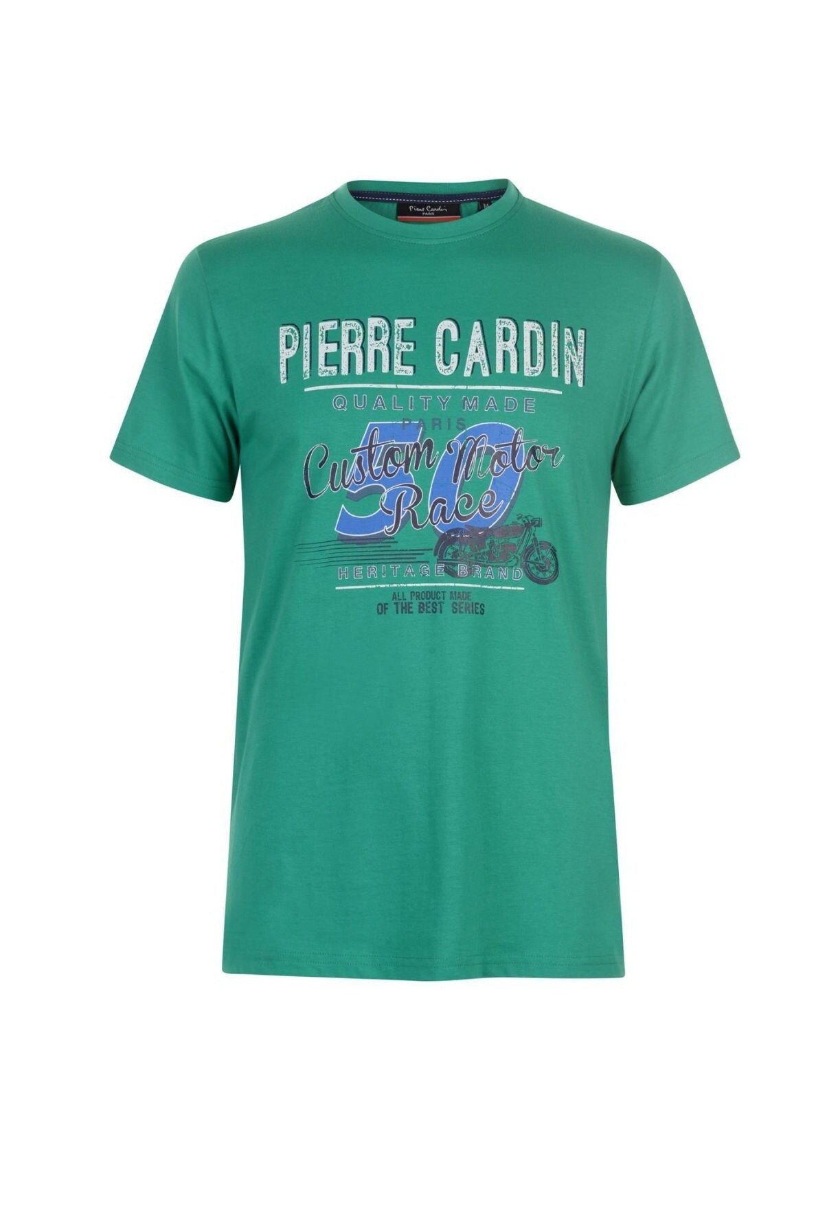 Tricou Pierre Cardin Crew Neck, Bumbac, Verde, M EU