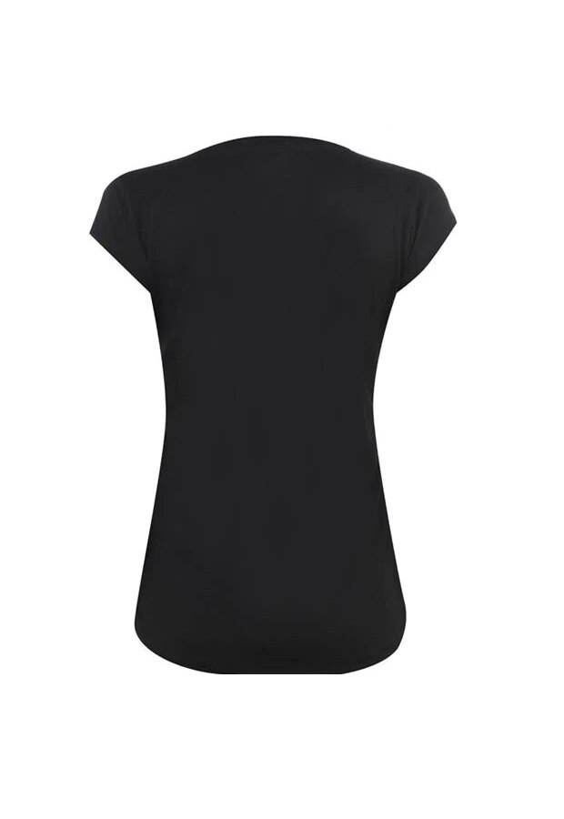 Tricou de bumbac , LA Gear, Decolteu in V, Negru
